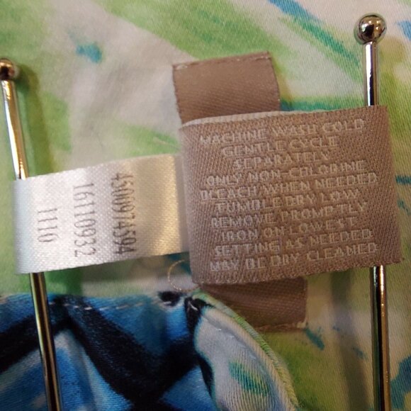 Chico's Blouse womens L geometric bright colorful Button boho career casual fun - Picture 6 of 12